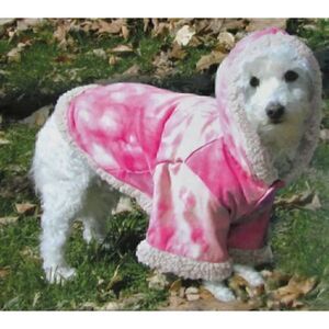 Doggiduds Pink Tie Dye Fleece Dog Coat